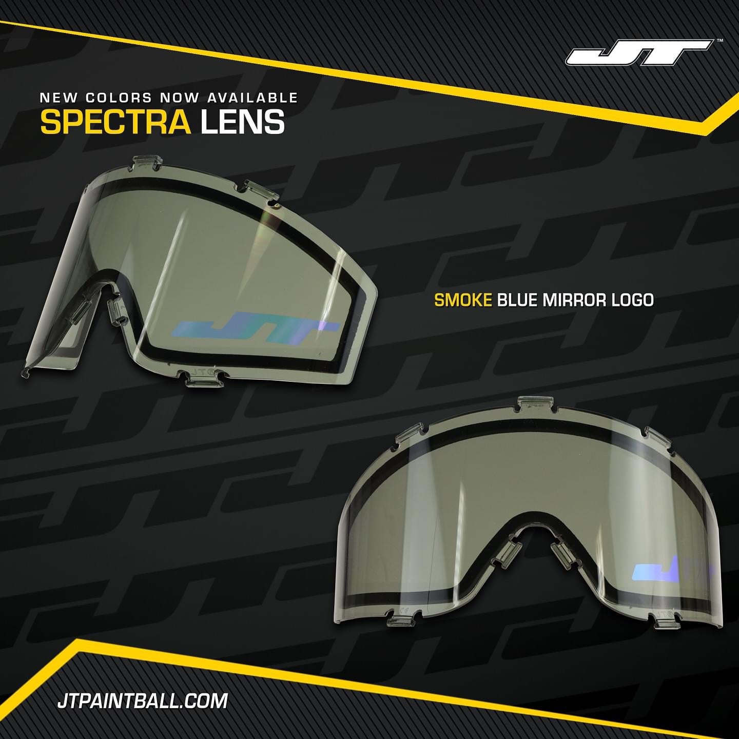 JT Spectra Lens - Smoke With Blue Mirror JT Logo