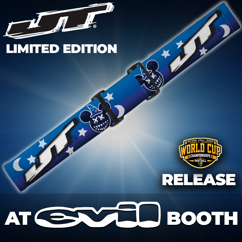 JT Paintball Goggle Strap - EVIL Apprentice White (LIMITED EDITION)