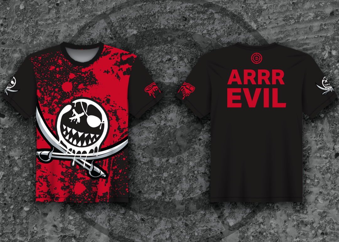 2025 EVIL ULTRA Air Shirt: Captain Evil Grin Black ARRR PREORDER