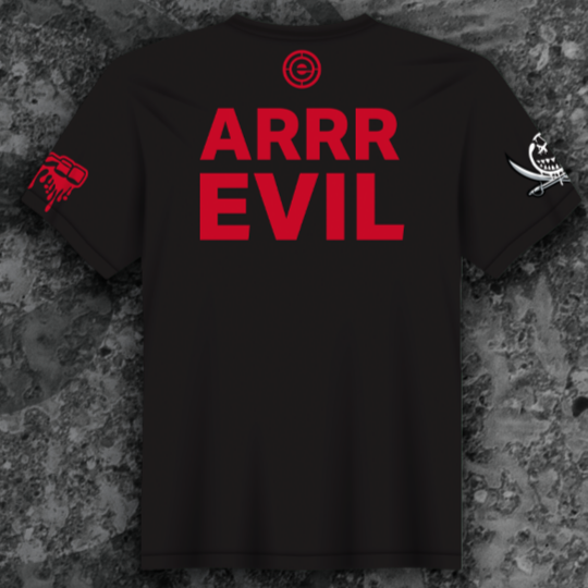 2025 EVIL ULTRA Air Shirt: Captain Evil Grin Black ARRR PREORDER