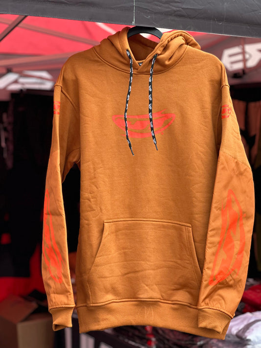 JT Grind Playing Hoodie - Brown Orange