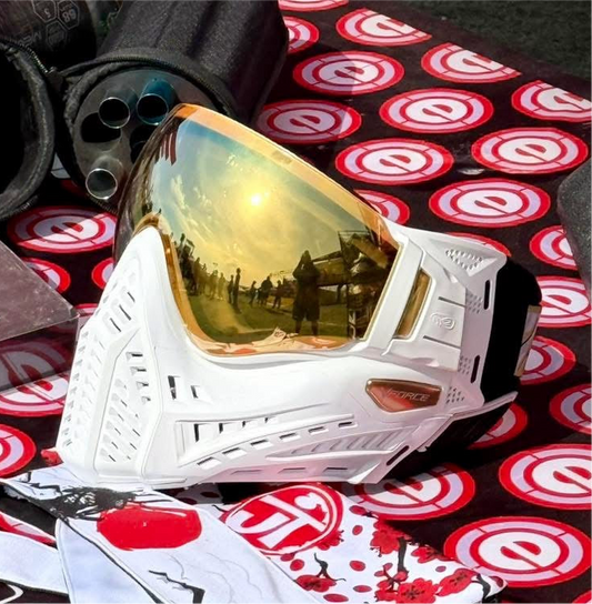 VForce Profiler 2.0 - White - with visor and lens [Thermal Gold Mirror]