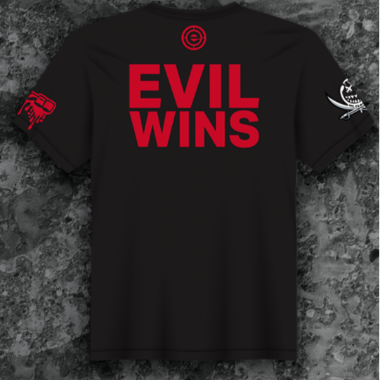 2025 EVIL ULTRA Air Shirt: Captain Evil Grin Black “Evil Wins” PREORDER