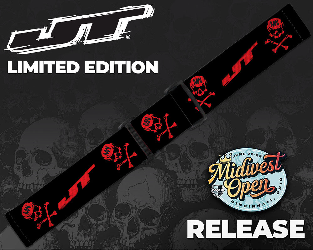 JT Paintball Goggle Strap - MW SKULL RED (LIMITED EDITION) Preorder*