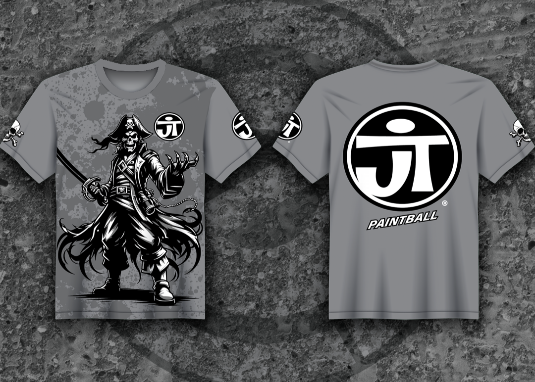 2025 EVIL ULTRA Air Shirt: JT Pirate Skeleton Harbor Gray PREORDER