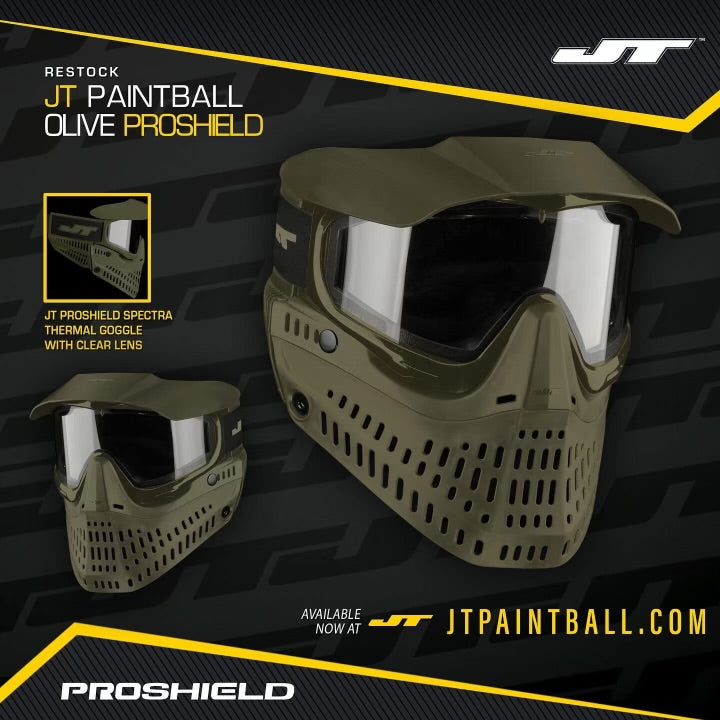 JT Paintball Spectra Proshield Goggle - Olive - with lens [Thermal Clear]