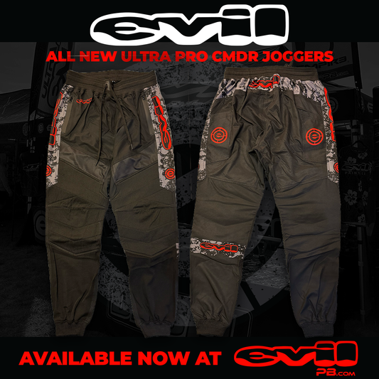 EVIL ULTRA Pro CMDR Pants - EVIL Splatter Grey/Red