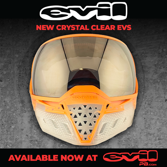 Empire EVS Goggle Special Crystal Edition - Clear with Orange - with 1 lens [BLK Chrome]