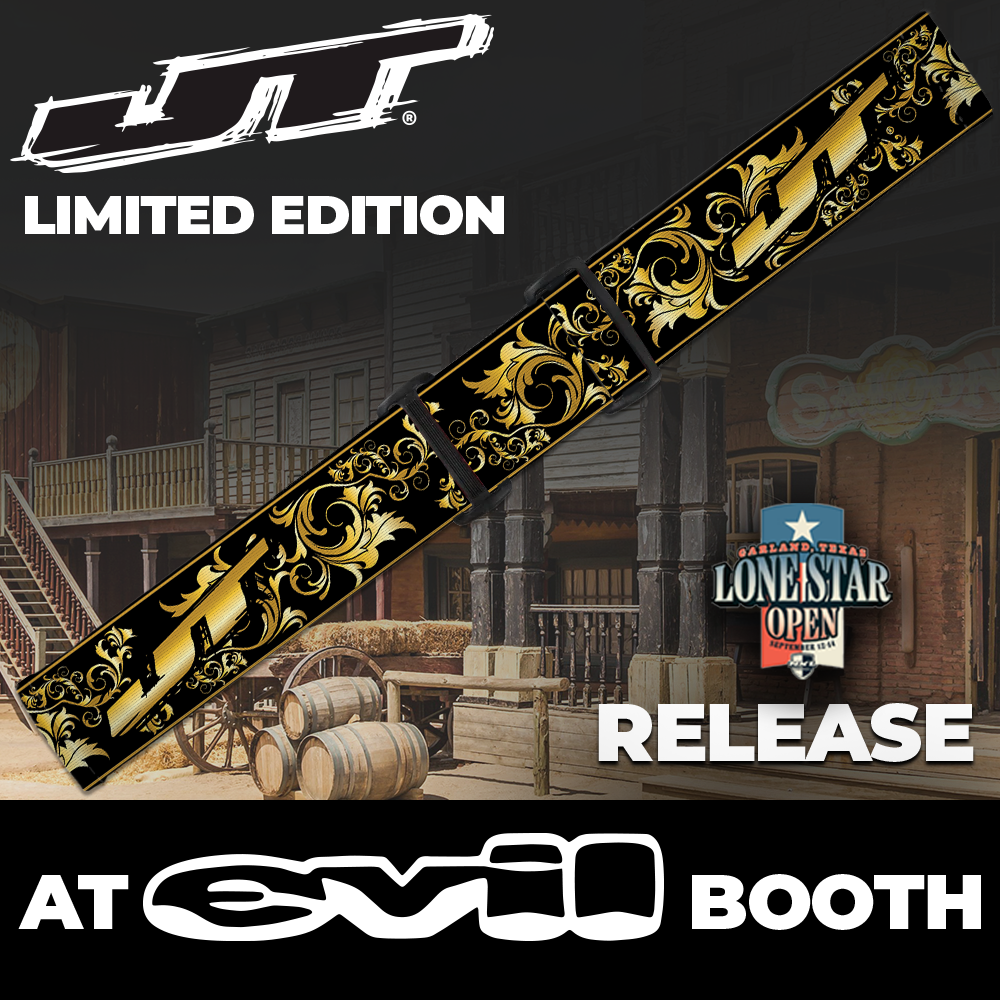 JT Paintball Goggle Strap - Gold Engraved (LIMITED EDITION)
