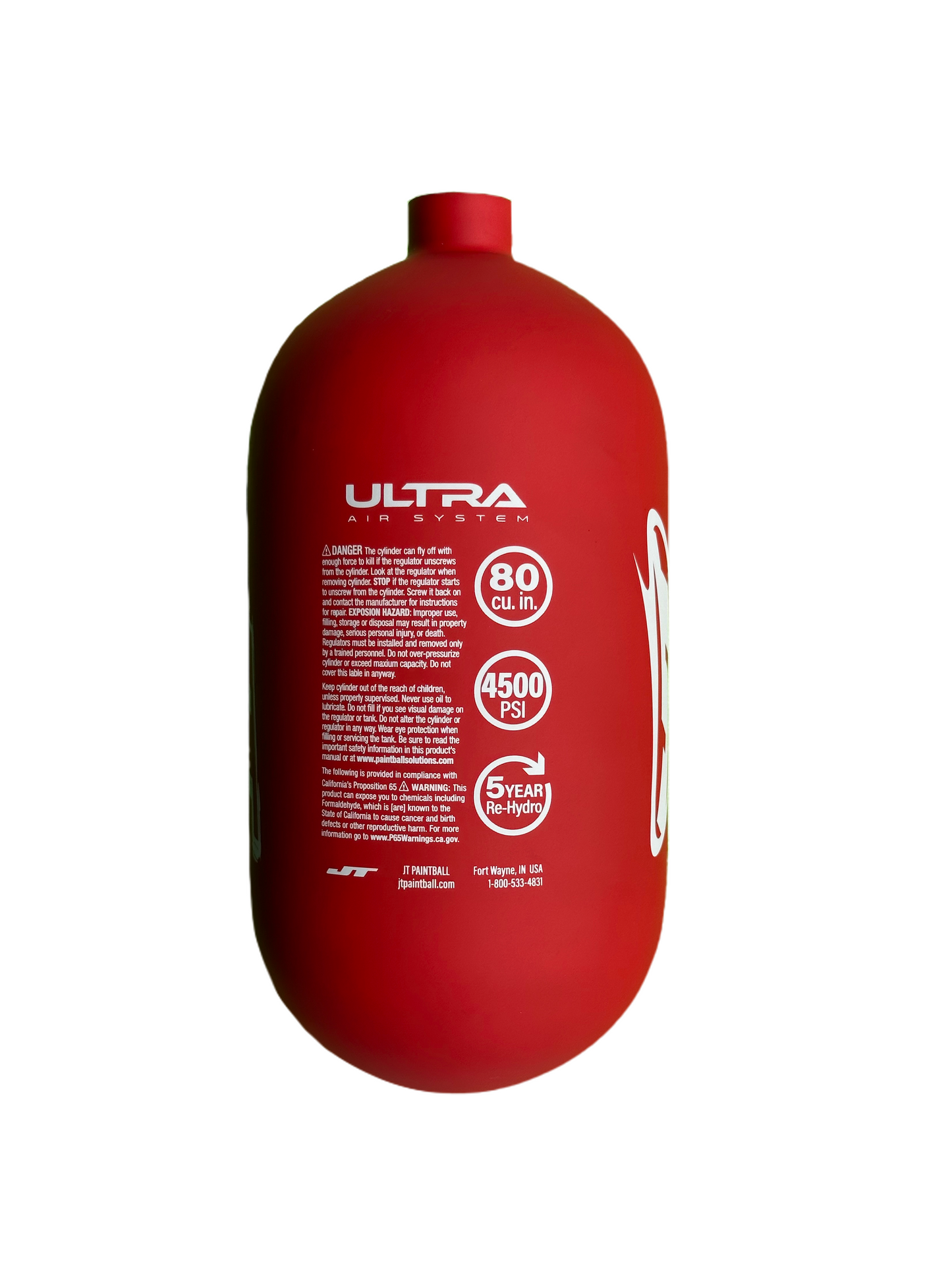 JT Ultra Air System 80/4500 Bottle - Matte Red