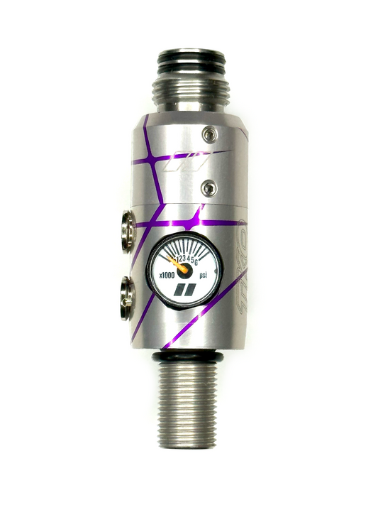 Powerhouse Regulator Long Body Silver w/ Purple Splash