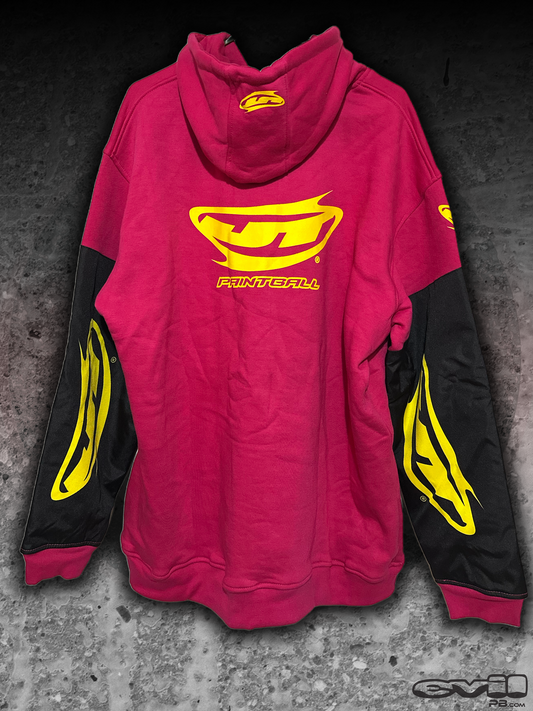 JT Grind Playing Hoodie - Pink w/ Neon Yellow Banana Logo