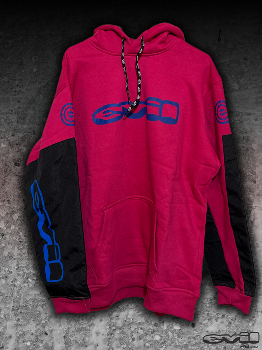 Ultra EVIL Playing Hoodie - Pink w/ Blue Logo