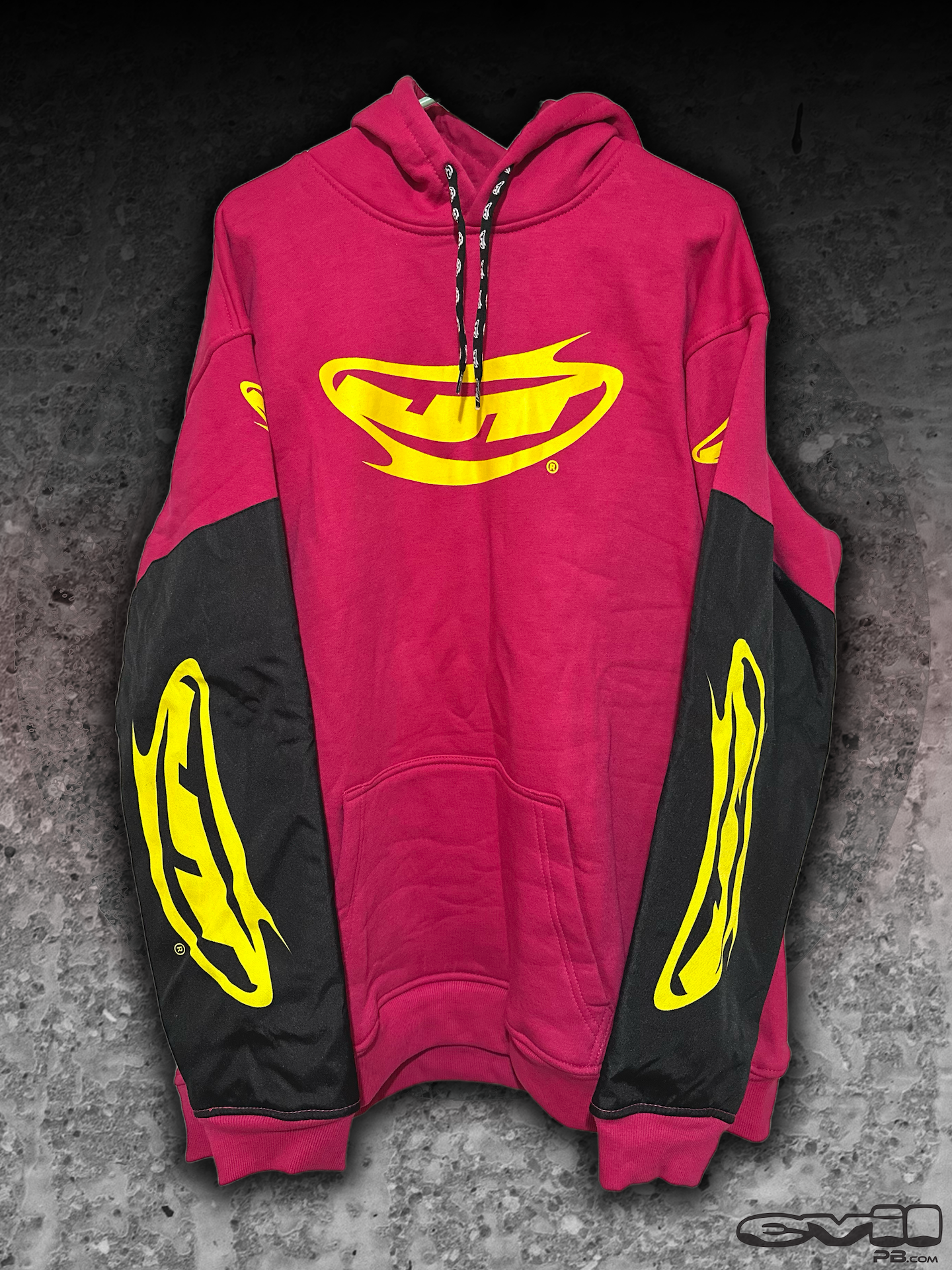 JT Grind Playing Hoodie - Pink w/ Neon Yellow Banana Logo