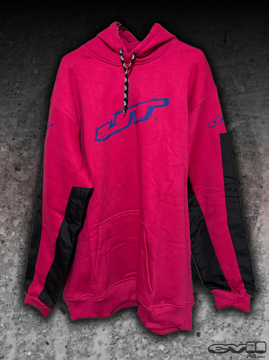 JT Grind Playing Hoodie - Pink w/ Blue Grunge Logo