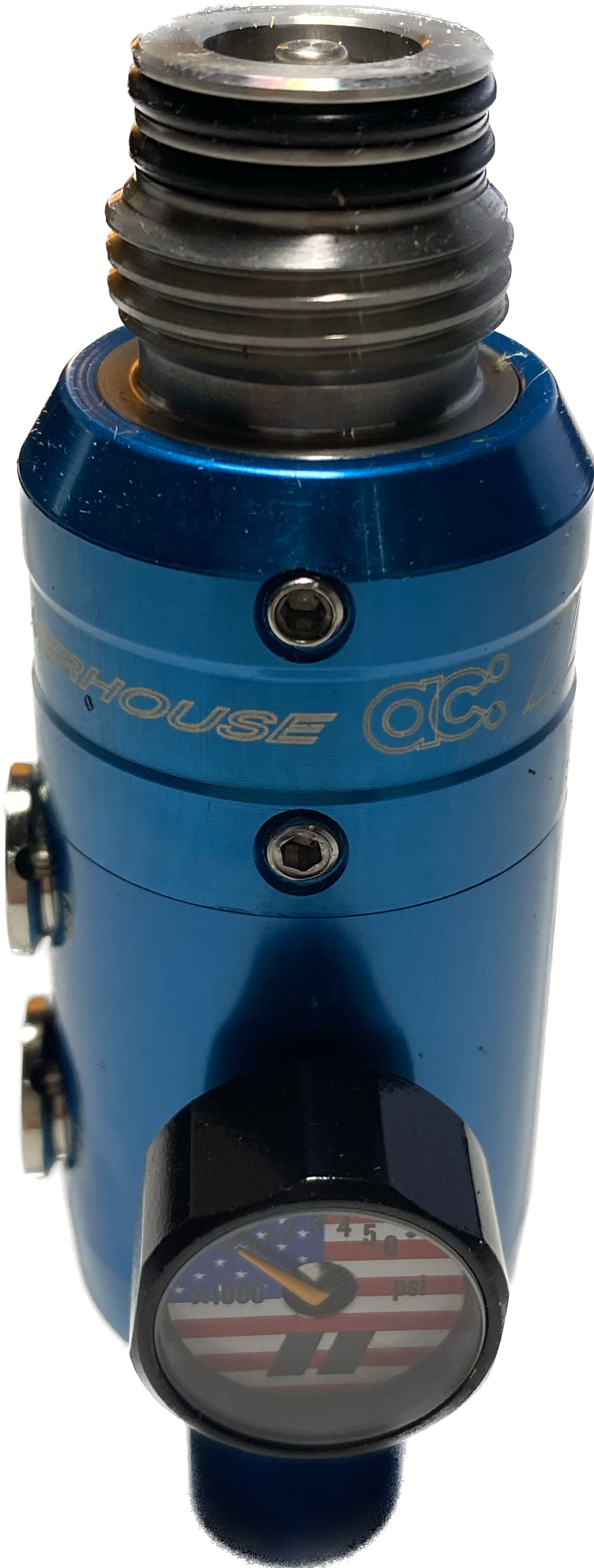 Powerhouse TKO Regulator - Long Body Polished Blue